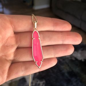 Kendra Scott necklace with beautiful pink stone